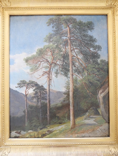 Alexandre Calame, huile sur carton Alexandre Calame, huile sur carton