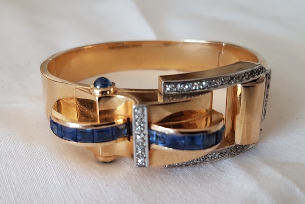 bracelet or diamant saphir année 60 bracelet or diamant saphir année 60